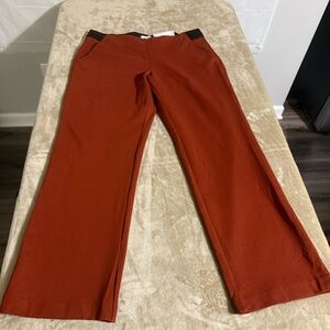 Liz Claiborne Women's Wide Leg Pants - Rich Rust size L